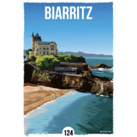 AF124 - Lot de 5 Affiches Biarritz New - 20x30cm